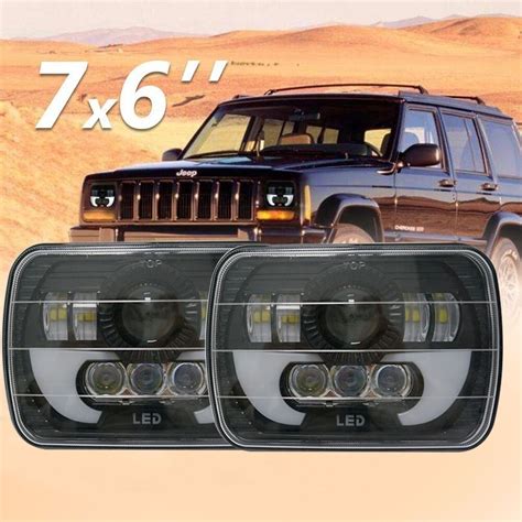 Par De Faros Led H Jeep Cherokee Xj Wrangler Yj Wats