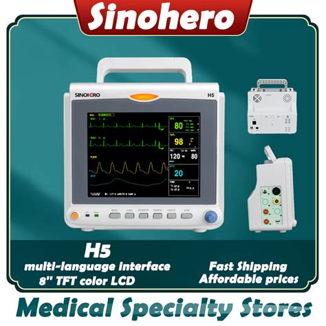 H5 Patient Monitor 8 Color 6 Parameters ICU CCU Vital Signs ECG NIBP