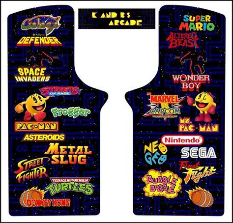 Multicade Arcade Classics Upright Cabinet Arcade Graphics Vinyl