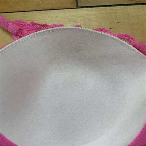 Victorias Secret Lined Demi Hot Pink Lace Bra 32D Depop
