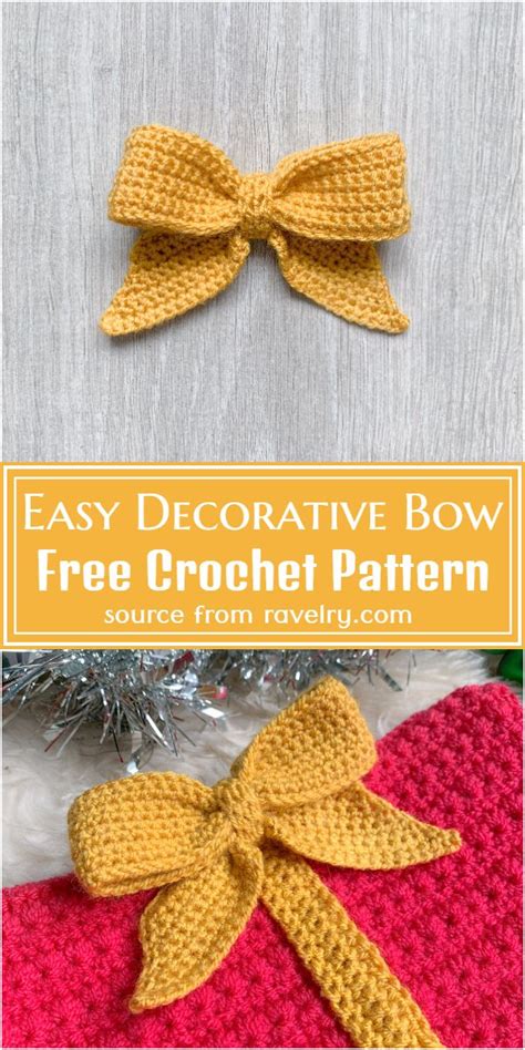 10 Easy Free Crochet Bow Patterns