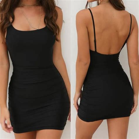 Black Sleeveless Dress Summer Mini Dress Party Sexy Summer Solid