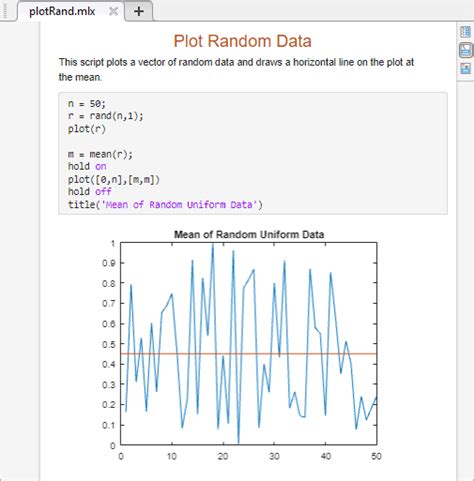 Create Live Scripts In The Live Editor Matlab And Simulink