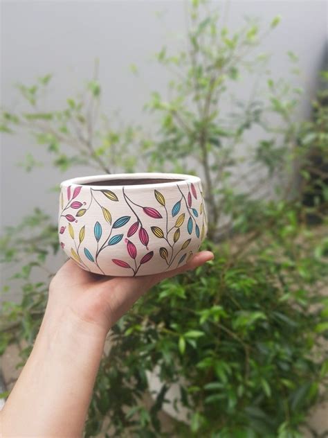 Vaso Floral Feito A M O Roziestudio Flower Pot Art Diy Pottery