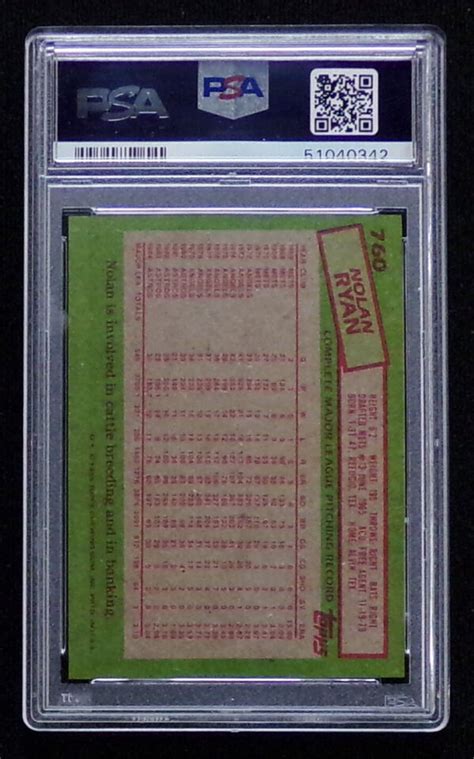 1985 TOPPS NOLAN RYAN 760 PSA 9 MINT NEW GRADE EBay