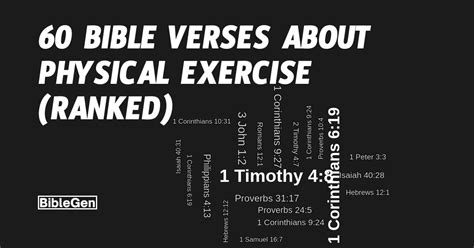 60 Bible Verses On Physical Exercise Ranked