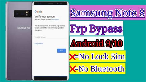 Samsung Not 8 Frp Bypass SM N950F SM N9500 SM N950U SM N960 Google