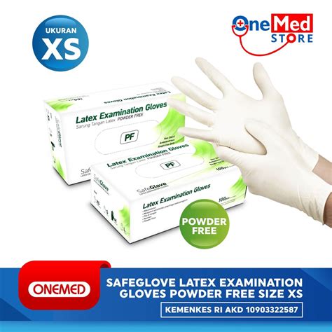 Jual Sarung Tangan Latex Safeglove Exam Powder Free Pf Putih Xs