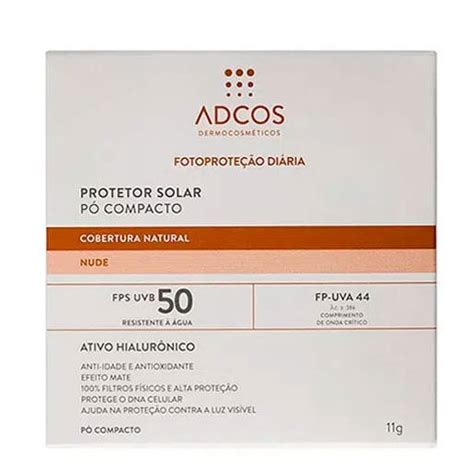 Protetor Solar P Compacto Cido Hialur Nico Adcos Fps Nude G Shopee Brasil