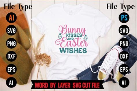 Bunny Kisses And Easter Wishes Svg Desig Graphic By SvgHouse Creative