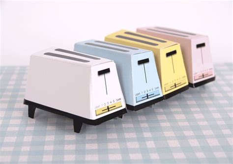 60s TOASTER Retro Wedding Toaster Gift Box Templates 70s