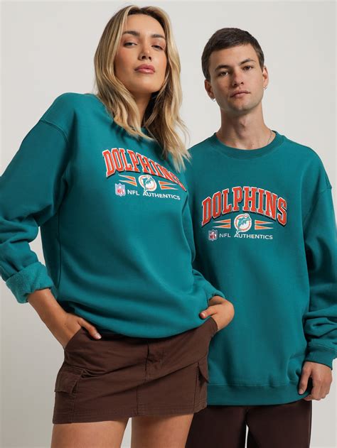 Mitchell & ness Miami Dolphins Crew in Teal Teal | Glue Store