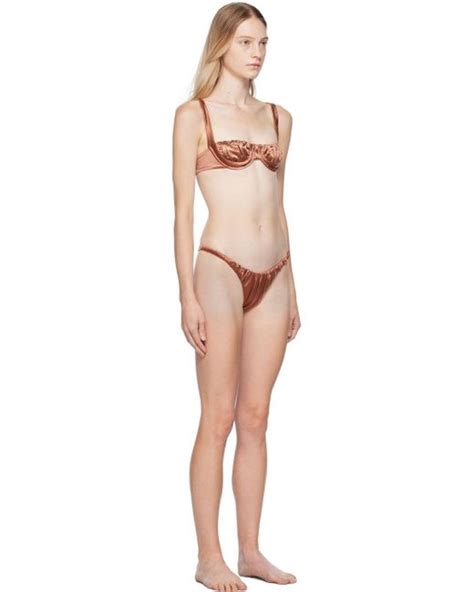 Isa Boulder Ssense Exclusive Brown Shelly Bikini In Black Lyst