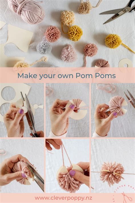 Make Your Own Pom Poms — Clever Poppy Yarn Diy Diy Pom Poms T