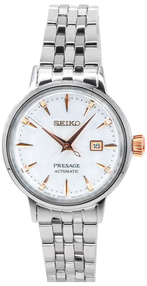 Seiko Presage Cocktail Time Clover Club Diamond Accents White Dial