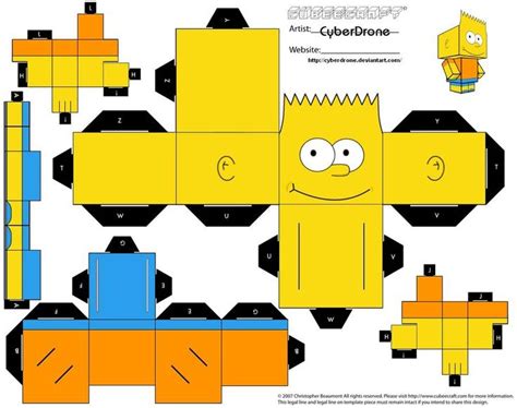 Cubee Bart Simpson By CyberDrone On DeviantArt Paper Toys