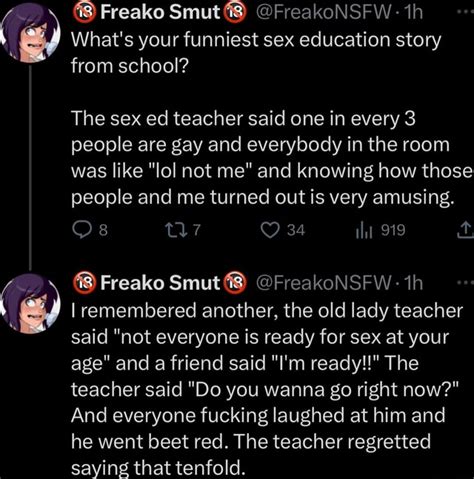 Freako Smut FreakoNSFW Th What S Your Funniest Sex Education Story From School The Sex Ed