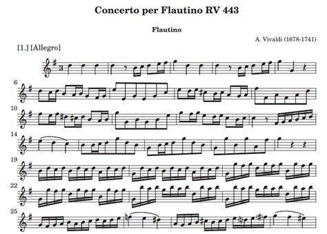 Vivaldi A Concerto For Sopranino Recorder In C Major RV 443