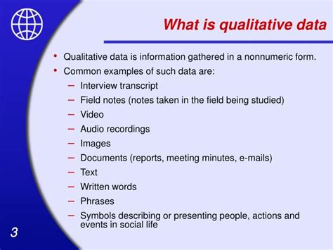 Qualitative Data Examples