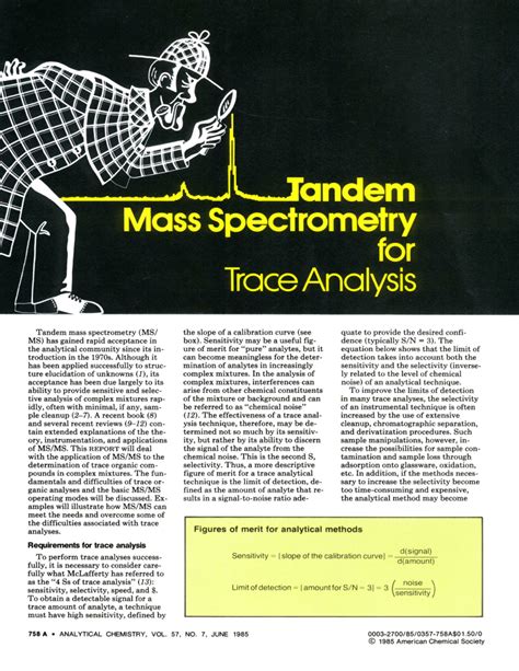 (PDF) Tandem Mass Spectrometry for Trace Analysis