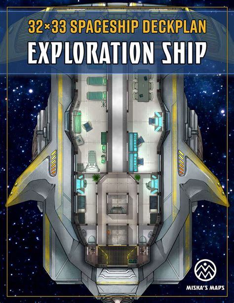 Exploration Ship Sci Fi Deckplan Miska S Maps Miska S Sci Fi Maps