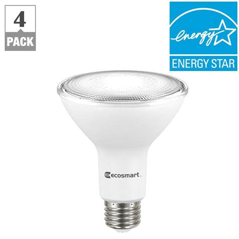 EcoSmart 75-Watt Equivalent PAR30 Dimmable LED Flood Light Bulb, Bright ...