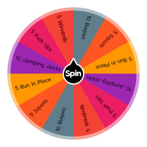 Fun Exercise Ideas Spin The Wheel To Randomly Choose From These