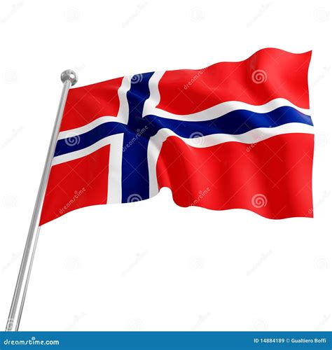 Vlag Van Noorwegen Stock Illustratie Illustration Of Land