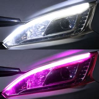 X Coche Led Drl Tiras De Luz Diurna Impermeable Auto Faro Que Fluye