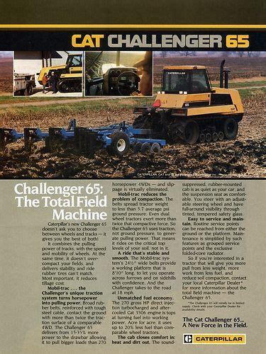 1987 Cat Caterpillar Challenger 65 Mobil Trac Tractor Magazine Ad