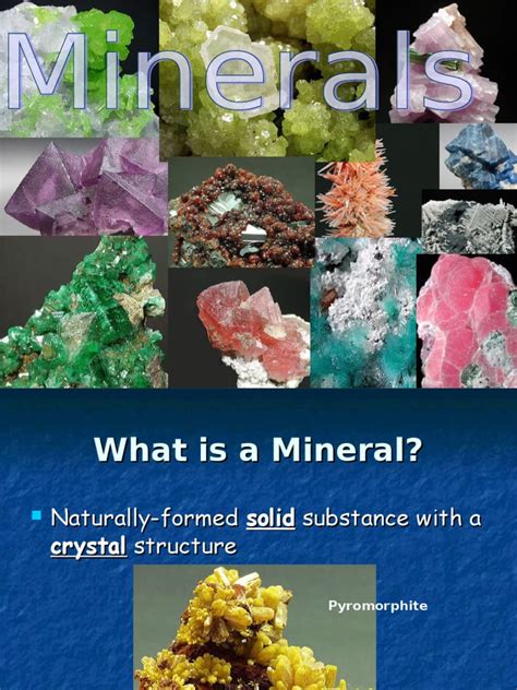 Minerals 1appt Minerals Mineralogy