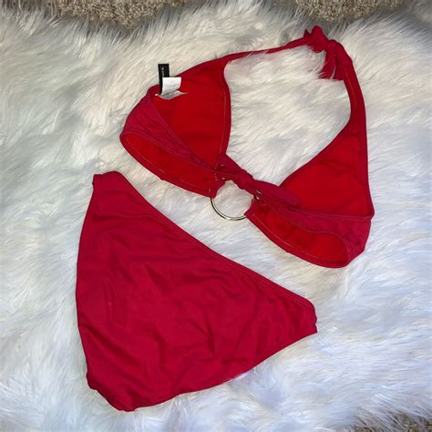 So De Mel Two Piece Red Bikini Swimsuit Gem