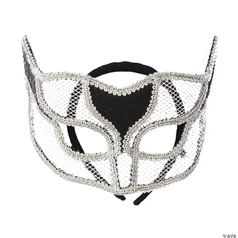 Silver Netted Venetian Mask Oriental Trading