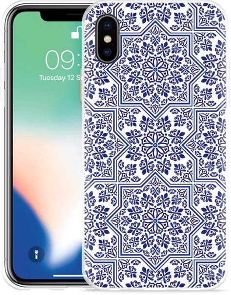 Hoesje Geschikt Voor IPhone Xs Delfts Blauw II Bol