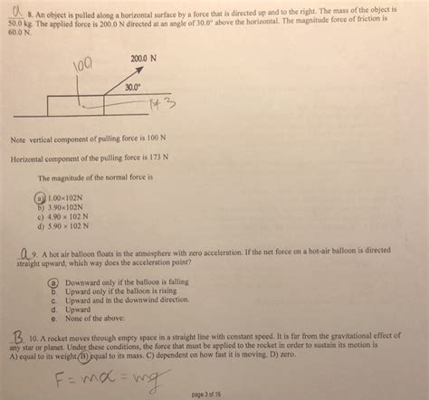 Solved 8. An object is pulled along a horizontal surface by | Chegg.com 
