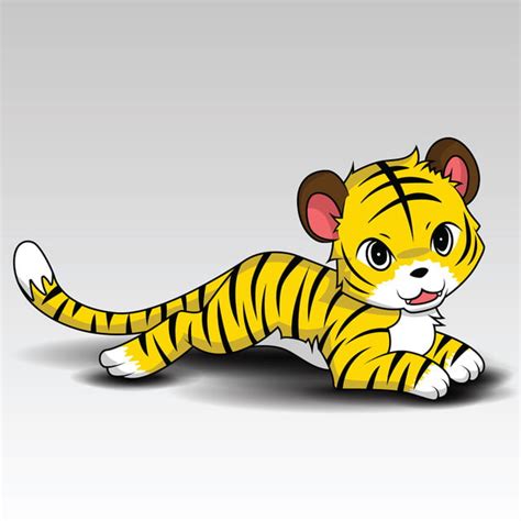 Cute Cartoon Tiger Drawing