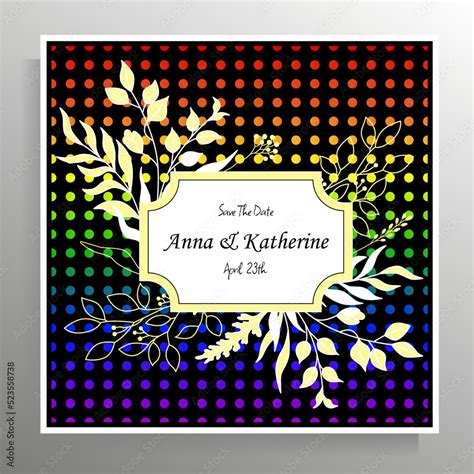 Invitation Design For A Gay Or Lesbian Wedding Vector Template For Card Poster Stock Vector