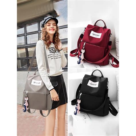 Mochila Feminina Casual Imperme Vel De Nylon De Alta Qualidade Anti