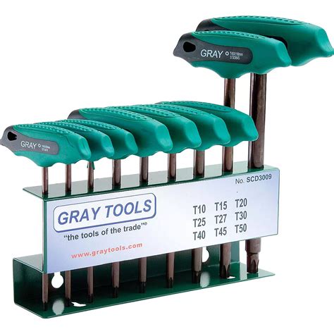 Gray Tools 9 Piece Torx T Handle Hex Key Set The Home Depot Canada