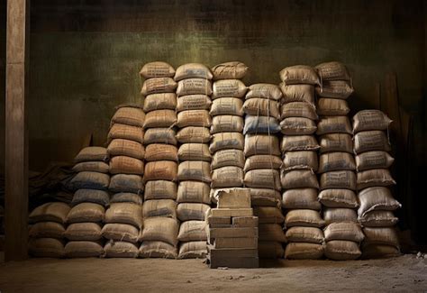 Premium Ai Image Cement Bags On Pallets Photography