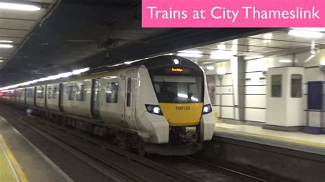 Thameslink: Trains at City Thameslink - YouTube