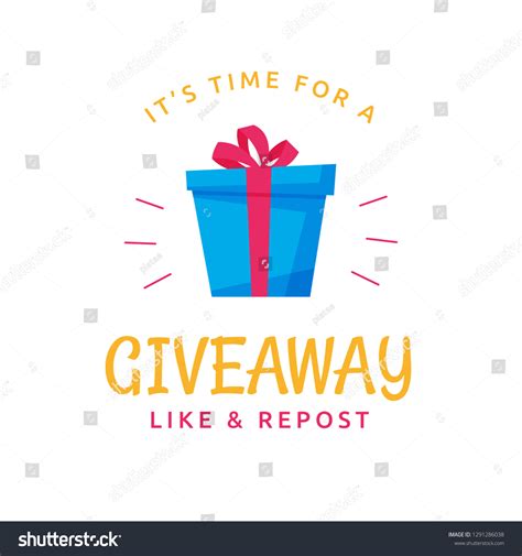 Giveaway Logo Template Design Social Media Stock Vector (Royalty Free) 1291286038 | Shutterstock