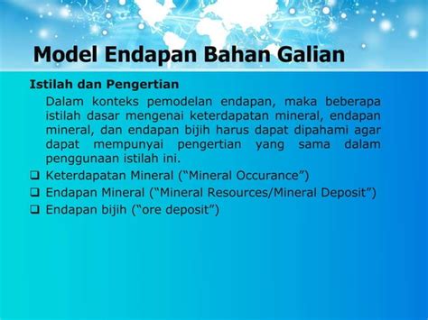 Model Endapan Bahan Galian PPT