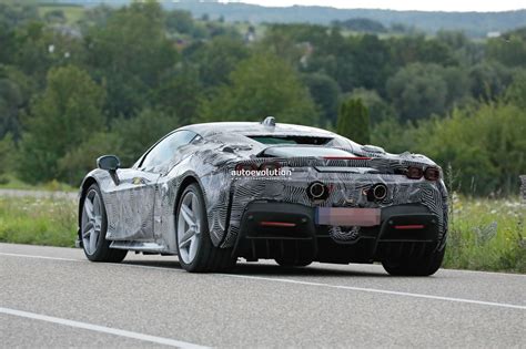 Ferrari Sf Replacement Spied As Chassis Mule With Enlarged Air