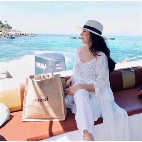 TÚI MERCI GẤU DÂU VÀ CÁC MẪU TÚI CÓI DU LỊCH HOT Quai Xách Chất Đay In Chữ MERCI Lazada vn