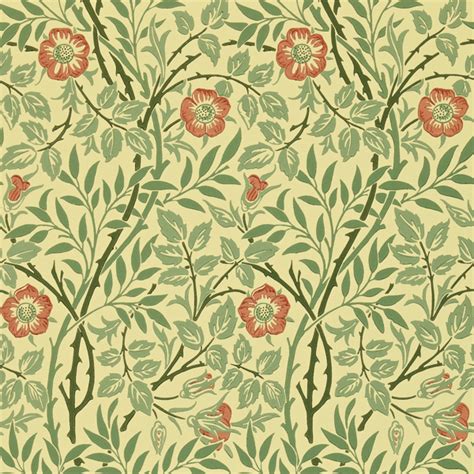 Sweet Briar Green Rust Wallpaper Morris Co By Sanderson Design