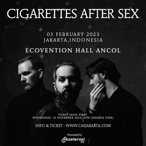 WTS 2x Cigarettes After Sex Live In Jakarta Tickets Vouchers Event