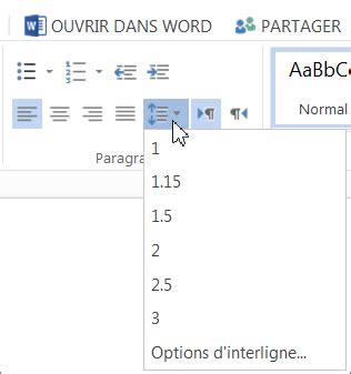 Modifier Linterligne Dans Word