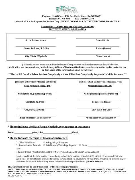 Phc Authorization For Release Of Personal Health Form Fill Out And