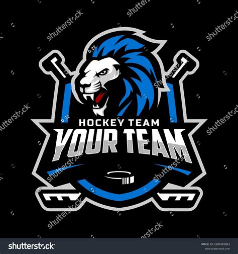 Lion Head Logo Ice Hockey Team Stock Vector (Royalty Free) 2201903861 | Shutterstock